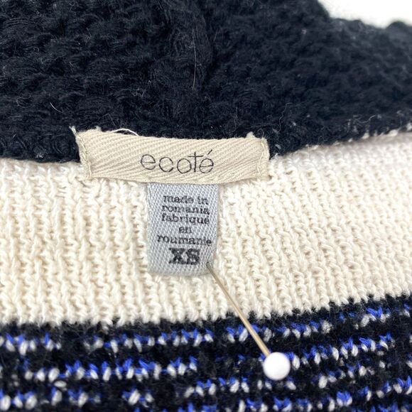 Ecote Knit Cardigan Sweater XS Fair Isle Rose Open Front Boho Peasant Academia - Picture 9 of 11